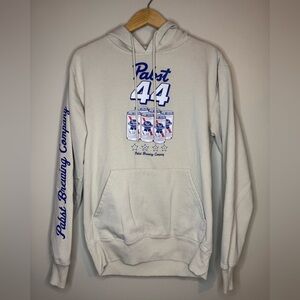 Pabst‎ Blue Ribbon Hoodie Mens Small PBR Beer Graphic Pullover Sweatshirt
